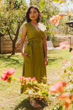 Load image into Gallery viewer, Trinity Lila Reversible  Wrap Dress  - Lime Green
