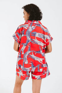 Trinity Short Pyjamas - Red Cat