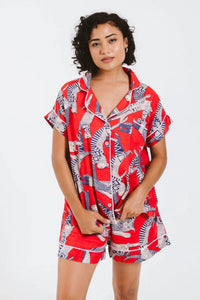 Trinity Short Pyjamas - Red Cat