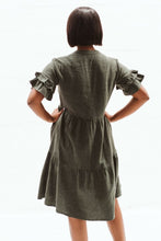 Load image into Gallery viewer, Trinity Jasmine Linen Dress - Green
