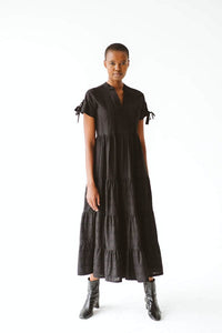 Trinity Shea Black Anglaise Dress