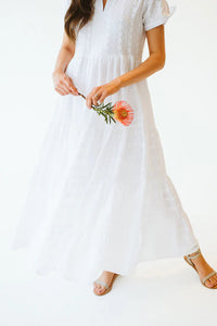 Trinity Shea White Anglaise Dress