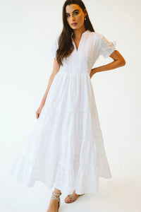 Trinity Shea White Anglaise Dress