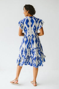 Trinity Arizona Dress - Blue Ikat