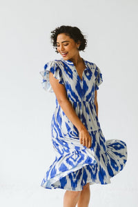 Trinity Arizona Dress - Blue Ikat