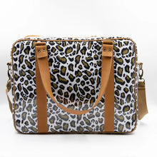 Load image into Gallery viewer, IY Overnight Bag with Leather Handles - Leopard Khaki
