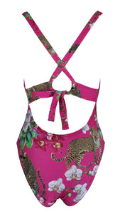 Rush V-Neck Costume - Leopards Kiss Pink