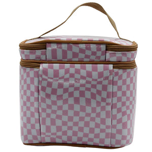 IY Standup Toiletry - Warped Check Pink