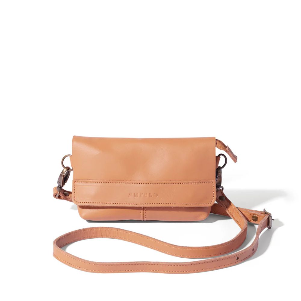 Antelo Alfi Leather Crossbody Bag - Almond Tan