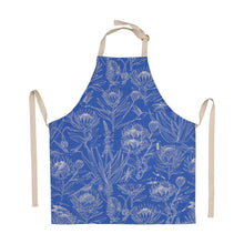 Load image into Gallery viewer, A Love Supreme Apron - Bloom Essence Cream on Blue
