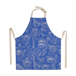 A Love Supreme Apron - Bloom Essence Cream on Blue