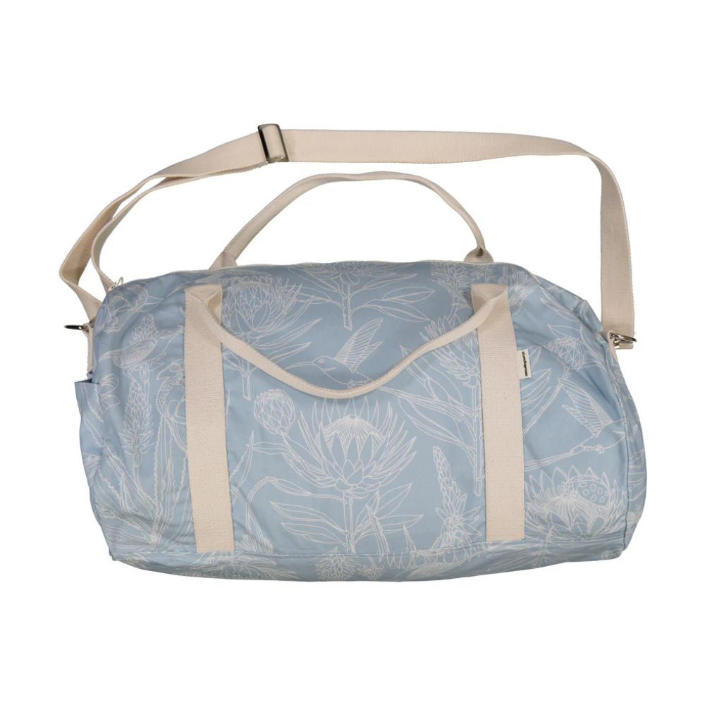 A Love Supreme Weekend Bag - Bloom Cream on Sky Blue