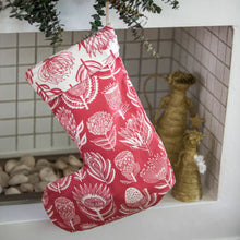 Load image into Gallery viewer, A Love Supreme Christmas Stocking - Floral Kingdom Red on White
