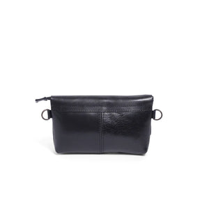 Alfi Micro Pebble Leather Crossbody Bag - Black