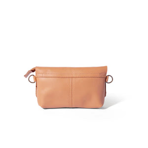 Alfi Micro Pebble Leather Crossbody Bag - Almond Tan