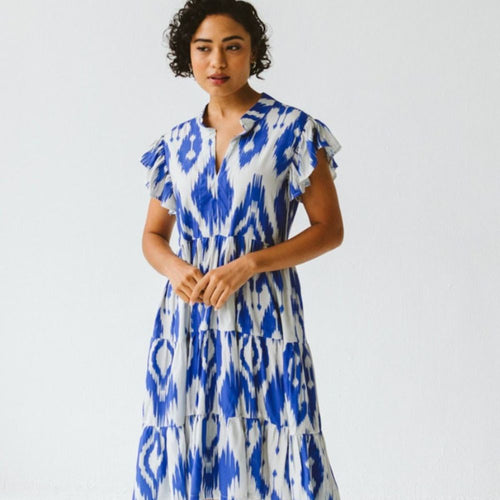 Trinity Arizona Ikat Dress - Blue