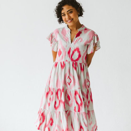 Trinity Arizona Ikat Dress - Pink