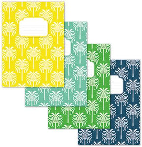 Macaroon A4 Book Covers Set of 4 - Palm Print