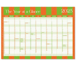 Macaroon 2025 Desk Calendar - Sun-soaked  Stripe