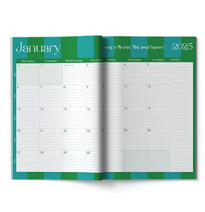 Macaroon A4 Monthly Planning Book - 2025 Leopard Date