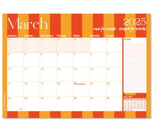 Load image into Gallery viewer, Macaroon 2025 Desk Calendar - Sun-soaked  Stripe
