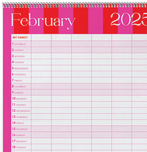 Load image into Gallery viewer, Macaroon A3 Hanging Family Planner 2025
