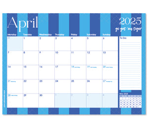 Macaroon 2025 Desk Calendar - Sun-soaked  Stripe