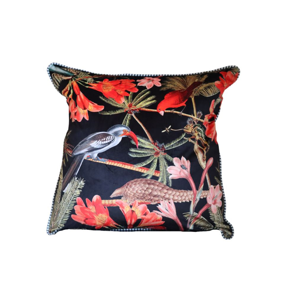 H & H Poly(RPET) Black Pangolin Cushion Cover - 60x60