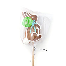 Load image into Gallery viewer, Harck &amp; Heart Gingerbread Bunny Pop - Blue Bow
