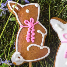 Load image into Gallery viewer, Harck &amp; Heart Gingerbread Bunny Pop Brown - Pink Bow
