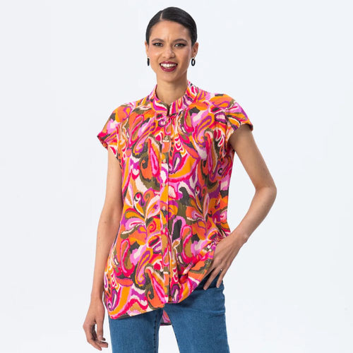 Signature Cassis Shirt - Pink Abstract