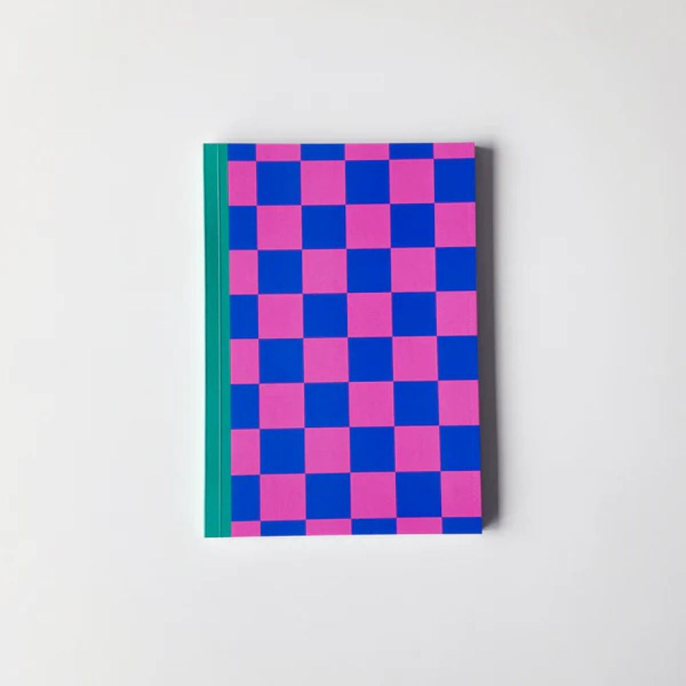 Tish & Shoo Notebook - Pink & Blue Checkers