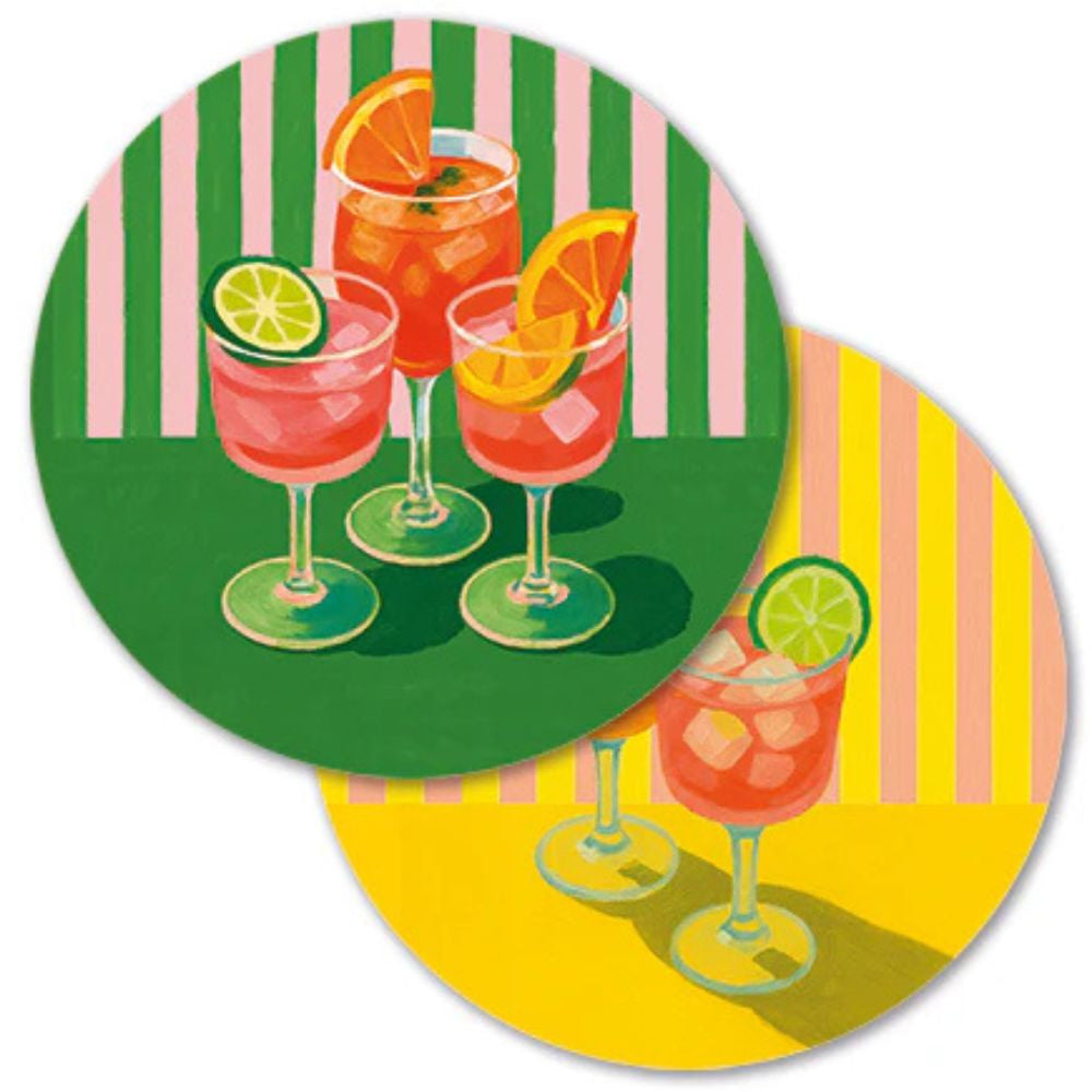 Macaroon Disposable Coasters Set of 6 -  Amalfi Cocktail