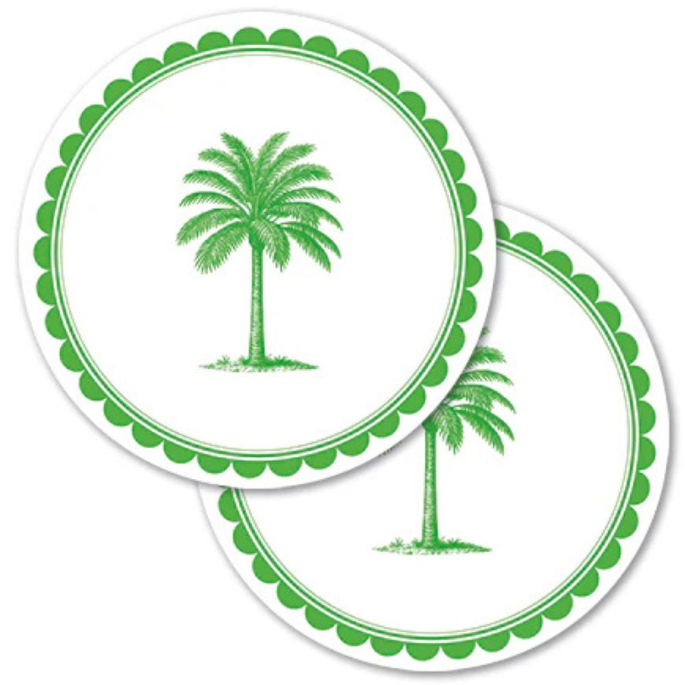 Macaroon Disposable Coasters Set of 6 - Palm Beach Green