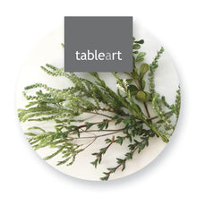 Load image into Gallery viewer, Set of coasters with green foliage and &#39;tableart&#39; branding on a white background

