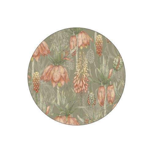 License disc sticker with aloe design on a sage green background
