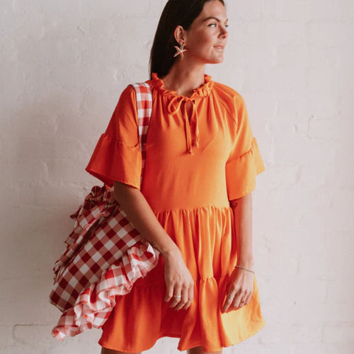 Brit Bom Everydays a Good Day Dress - Orange