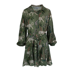 Rush Flare Dress - Okavango Olive