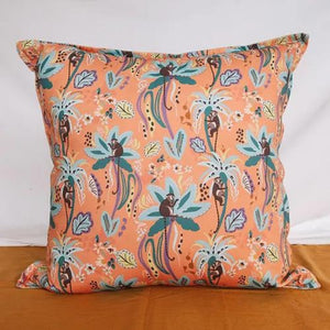 Mooch Forest Monkey Cushion Cover Peach 60x60cm