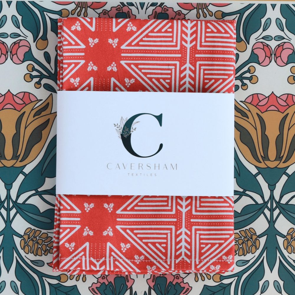 Caversham Textiles Napkins - Christmas Geometric