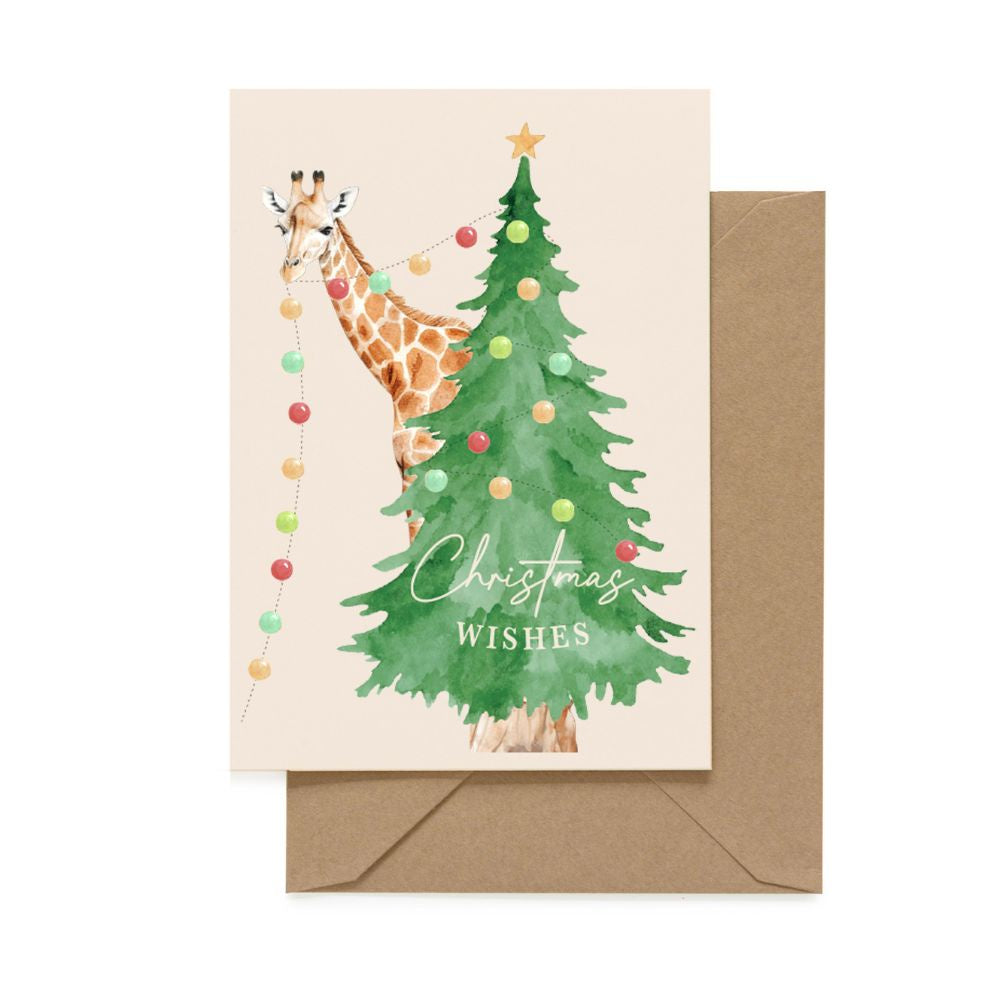 Studio Italiana Card - Christmas Giraffe