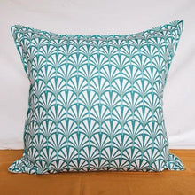 Load image into Gallery viewer, Mooch Graphic Palm Cushion Cover Teal 60x60cm
