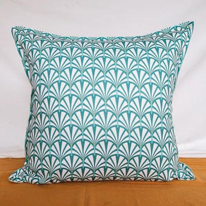 Mooch Graphic Palm Cushion Cover Teal 60x60cm