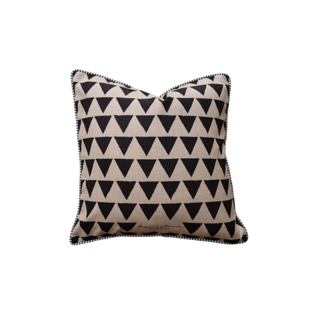 H & H Linen Look Raffia African Geometry Cushion Cover - 60x60