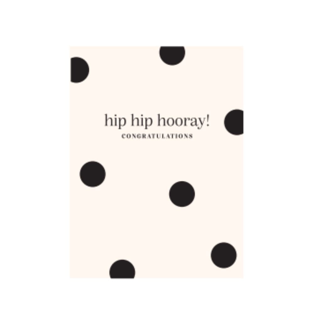 Studio Italiana Card - Hip Hip Hooray Congratulations Polka Dots