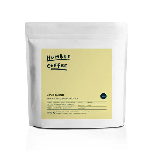 Humble Coffee Love Blend packaging on a white background
