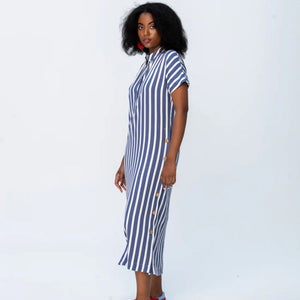 Signature Iris Kaftan - Blue & White