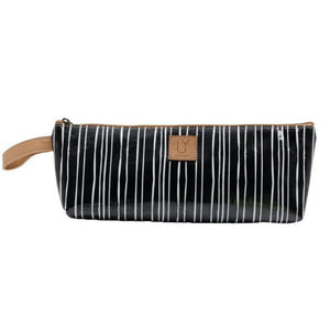 IY 1 Zip Pencil Case - Stripe Black & White