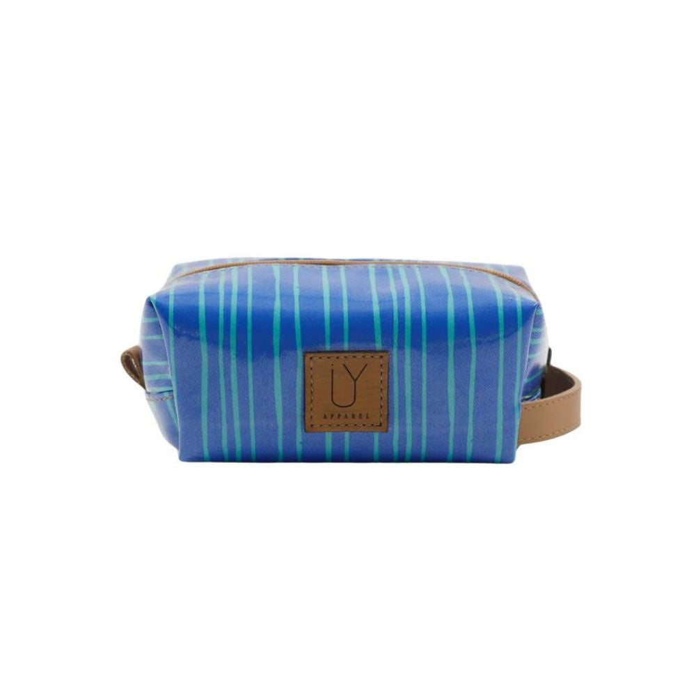 IY Cosmetic Bag - Stripe Aqua