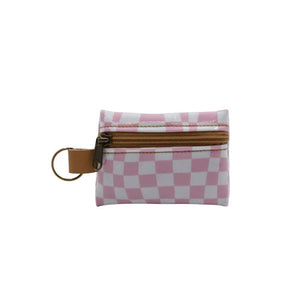 IY Keying Pouch - Warped Check Pink